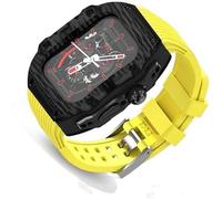 NHYHEHMR Cinghia di orologio in gomma fluoro ultra 49 mm+kit di modifica della fibra di carbonio in fibra di carbonio , per cinghia di copertura di sostituzione , per iwatch 8 7 6 5 4 SE 45mm 44 mm