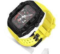 NHYHEHMR Cinghia di orologio in gomma fluoro ultra 49 mm+kit di modifica della fibra di carbonio in fibra di carbonio , per cinghia di copertura di sostituzione , per iwatch 8 7 6 5 4 SE 45mm 44 mm