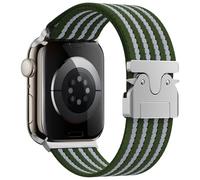 NHYHEHMR Cinturino in nylon ad alta densità per banda ultra 49mm 10 9 8 7 46mm 45 41 44 40mm 42mm Bracciale elastico intrecciato per serie 6 SE 5 4 Banda