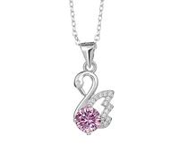 NHYHEHMR Collier en moissanite ronde 1 ct pour femme - Couleur D - Pendentif diamant VVS1 - En argent sterling 925 - Avec certificat