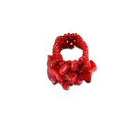 NHYHEHMR Corallo/lapis/quarzo/corniola/cristallo/sodalite/howlite/opal/granato elastico anello di dito elastico dimensione di tratto 8-9 gioielli per donna
