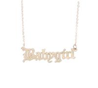 NHYHEHMR Creative Babygirl Letter Necklace Fashion Ciondolo per le donne Coppia gioiello Valentino Giorno Speciali Occasioni Elegante design resistente