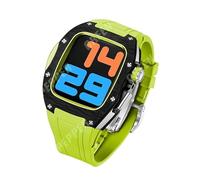 NHYHEHMR Custodia in fibra di carbonio per banda 44 mm 45 mm cinghia di gomma fluoro per iWatch Serie 7 6 5 4 SE Accessori di modifica fai -da -te fai da te