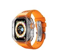 NHYHEHMR Custodia Kit Mod trasparente per una fascia di orologi a fluorobber da 49 mm per la serie di orologi in silicone Ultra 8 IWATCH Ultra 8