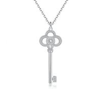 NHYHEHMR D Colora VVS1 Collana con ciondolo a ciondolo Moissanite placcata 18 carati per donne in sterlina d'argento Regalo 925-Wedding, Engagement, San Valentino, Natale, Natale