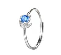 NHYHEHMR Donne Ringi Stretto Anello aperto Moon Regolabile con Sun Zirconia Zirconia Dita di Circolo di gioielli per il Regalo per la festa della mamma per matrimoni