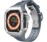 NHYHEHMR Elastico per orologio in lega in lega di titanio da 49 mm ， per la sostituzione della serie Ultra 2 ， Sport Call Watch Case Metal Crown Bezel Mod Kit Accessori