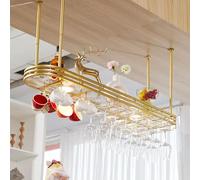 NHYHEHMR Elegante bottiglie di vino appesa scaffali in metallo per scaffali di conservazione moderna moderni con porta in vetro montato a parete.