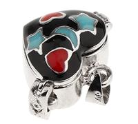 NHYHEHMR Enamel Love Heart Urn Ash Keepsake Memorial Mini Cremation Wish Pendant fit Necklace Pendant