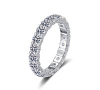 NHYHEHMR Engagement Ring for Women, Promise Rings for Women Elegant Row Round Moissanite 2.1ct Wedding Rings