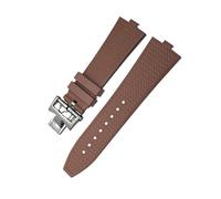 NHYHEHMR Fascia di guardia in gomma fluoros a rilascio rapido 24x7mm per VC Cinta di orologio con fibbia per vite all'estero