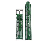 NHYHEHMR Fashion genuine leather watchband Clear personality crocodile texture strap bracelet Wrist watch band 18mm 20mm 22mm blue