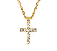 NHYHEHMR Fashion Women & Men Rhinestone Cross Pendants Necklaces Hip Hop Jewelry Long Chain gift Large Collection Of Cross