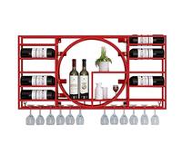 NHYHEHMR Giaccia di vino montato a parete in stile industriale per decorazioni per la casa o ristorante in ferro battuto per armadio da vino (nero 90x11x42cm)