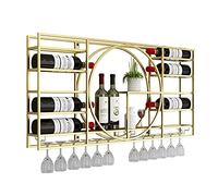 NHYHEHMR Giaccia di vino montato a parete in stile industriale per decorazioni per la casa o ristorante in ferro battuto per armadio da vino (nero 90x11x42cm)