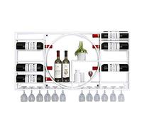 NHYHEHMR Giaccia di vino montato a parete in stile industriale per decorazioni per la casa o ristorante in ferro battuto per armadio da vino (nero 90x11x42cm)