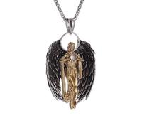 NHYHEHMR GIORNI Accessori per gioielli Guardian Wings Crystal Ciondolo Archangel Saint Gabriel Paladin Neckace Uomini e donne Amulet gioielli - collana angelo custode, collana angelo per collana