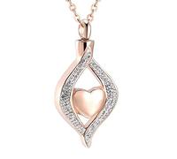 NHYHEHMR GIRLI DI GIOITÀ DI GIOITÀ PER NUCLA DI URN CRIDULO MEDIALE ADUCILE L'occhio del mio cuore Cenere a sospensione Cremazione in acciaio inossidabile Gioielli-Rose_21*41mm regali