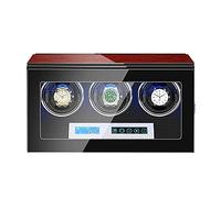 NHYHEHMR Guarda Winder Automatico Orologio Winder Orologio Watch Box Box Schermo LCD Visualizza illuminazione LED incorporata Shell Wood Shelt Piano Exterior (4 0) Watch Winder