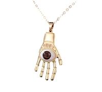 NHYHEHMR Hamsa Necklace For Women And Men, Silver Multicolor Crystal Fatima Hand Hamsa Necklaces Vintage Turkey Fatima Hand Clavicle Chain, Mano De Fatima Con Ojo Turco