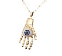 NHYHEHMR Hamsa Necklace For Women And Men, Silver Multicolor Crystal Fatima Hand Hamsa Necklaces Vintage Turkey Fatima Hand Clavicle Chain, Mano De Fatima Con Ojo Turco
