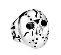 NHYHEHMR Jason Mask Killer 13th Men Rings Punk Hip Hop prepotente per il fidanzato Regalo per la creatività dei gioielli in acciaio in acciaio