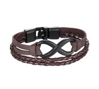 NHYHEHMR Jewelry 2025 Arrival New Couple Infinity Genuine Leather Bracelet Men Hand Chain Buckle Friendship Women Jewelry Gifts Fashion Accessories Creative Gift Gift