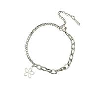NHYHEHMR Jewelry New 2025 Arrival Cherry Blossom Charm Stainless Steel Ladies And Hers Chain Bracelet Valentine's Day Jewelry Birthday With For You Accessories Trendy Creative Gift Gift