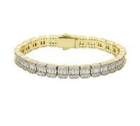 NHYHEHMR Jewelry New 2025 Arrival New 10Mm Cz Bracelet With Spring Clasp Mixed Inlaid Jewelry Hip Hop Fashion Daily Accessories With For You Accessories Trendy Creative Gift gift