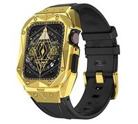 NHYHEHMR Kit di modifica della fascia di orologi di lusso , per 9 8 7 6 5 4 SE 45mm Serie 44mm Sostituzione Sostituire Cancella di orologio in gomma Guida in acciaio inossidabile in metallo