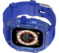 NHYHEHMR Kit per orologio da polso con cinturino trasparente e mod, per 8/7 49 mm, 45 mm, 44 mm, RM Bands sportive per iWatch 8/7/6/5/4/SE, For 45mm, A