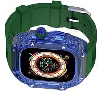 NHYHEHMR Kit per orologio da polso con cinturino trasparente e mod, per 8/7 49 mm, 45 mm, 44 mm, RM Bands sportive per iWatch 8/7/6/5/4/SE, For 45mm, A