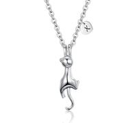 NHYHEHMR Kitty Cat for Women | Heart Initial Letter | Stainless Steel Pendant Jewelry Gifts for Pet Cat Lover Daughter Girls