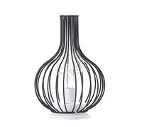 NHYHEHMR Lampade da tavolo per camera da letto Retro Metal Shade LED Creative Red Wine Glass Bottiglia Lampada Night Light Iron Filo Lampada Black Camera da letto Camera da letto (B)