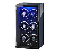 NHYHEHMR Luxury Automatic Watch Winder For 6 Automatic Watches With Quiet Running Motor Flexible Watch Pillows Watch Winding Display Box (Color : C, Size : 6+0)