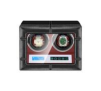 NHYHEHMR Luxury Watch Winder Automatic Watches with Silent Motor 4 Rotation Modes with LCD Screen and LED Light Soft Leather Fabric AC Adapter Included (Size : 12+0)