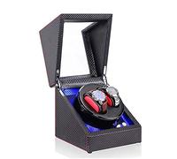 NHYHEHMR Mechanical Watches Winders, Automatic Led Light Dual Watches Rotation Storage Case Display Box,B