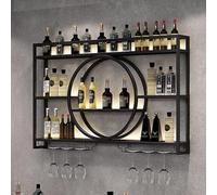 NHYHEHMR Modern metallo montato a parete in vetro di vetro barretta barra per ripiani galleggianti per le barre del ristorante di casa Dimensione: 140 * 15 * 80 cm