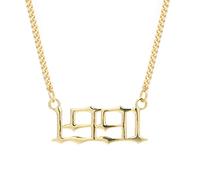 NHYHEHMR Numero semplice numero cittadino collana di matrimonio per il ricordo del compleanno di gioielli Regali di amicizia