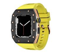 NHYHEHMR Nuovo cinturino in silicone in metallo da 45 mm di lussuoso set di modifiche MOD 44 mm per iWatch Series 8 7 SE 6 5 4 cinghia