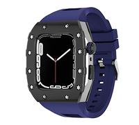 NHYHEHMR Nuovo cinturino in silicone in metallo da 45 mm di lussuoso set di modifiche MOD 44 mm per iWatch Series 8 7 SE 6 5 4 cinghia