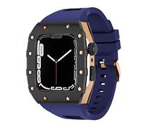 NHYHEHMR Nuovo cinturino in silicone in metallo da 45 mm di lussuoso set di modifiche MOD 44 mm per iWatch Series 8 7 SE 6 5 4 cinghia