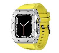 NHYHEHMR Nuovo cinturino in silicone in metallo da 45 mm di lussuoso set di modifiche MOD 44 mm per iWatch Series 8 7 SE 6 5 4 cinghia