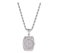 NHYHEHMR Orologio collana collana collana orologio a ciondolo catena di gioielli intarsiata zircone en