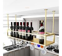 NHYHEHMR Porbatore del soffitto del getto di vino, porta d'albero e portabottiglia/portablettiera sotto armadio per scaffali di stoccaggio degli steli/altezza regolabile e larghezza/