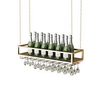 NHYHEHMR Porbatore di vino a soffitto appeso a piante di vetro in metallo porta bottiglia da vino display per piaspide di champagne gallievi a stelo per barretta per cucina galleggiante da barretta.