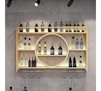 NHYHEHMR Porta della bottiglia di vino a parete industriale con portabiatte in metallo elegante in metallo per la casa facile installazione