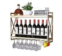 NHYHEHMR Porta di vino moderni a parete portano a parete, supporto per bottiglie di vino appeso al vino in bicchiere da vino deposito per vino armadio per vino armadio a stella