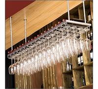 NHYHEHMR Porta di vino montato a parete d'argento con set di centesimi a testa in giù per la tazza di vino in ferro in metallo per decorazione di mobili