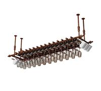 NHYHEHMR Porta di vino per vino appeso a porta stampo per vetri, porta bottiglia di vino appesa a soffitto a soffitta in metallo in metallo in vetro di bicchiere, larghezza altezza regolabile, per il